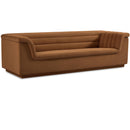 Meridian Cascade Saddle Velvet Fabric Sofa IMAGE 1