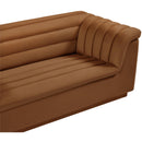 Meridian Cascade Saddle Velvet Fabric Sofa IMAGE 8