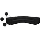 Meridian Cascade Black Boucle Fabric Modular Sectional IMAGE 14