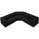  Manufacturer Color_Black -- Meridian Cascade Fabric 3 pc Sectional IMAGE 4