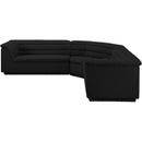  Manufacturer Color_Black -- Meridian Cascade Fabric 3 pc Sectional IMAGE 6