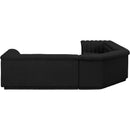  Manufacturer Color_Black -- Meridian Cascade Fabric 3 pc Sectional IMAGE 7
