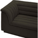 Meridian Cascade Brown Boucle Fabric Modular Sofa IMAGE 7