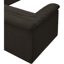Meridian Cascade Brown Boucle Fabric Modular Sectional IMAGE 12