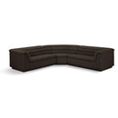 Meridian Cascade Brown Boucle Fabric Modular Sectional IMAGE 1