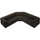 Meridian Cascade Brown Boucle Fabric Modular Sectional IMAGE 4