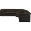 Meridian Cascade Brown Boucle Fabric Modular Sectional IMAGE 6