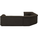Meridian Cascade Brown Boucle Fabric Modular Sectional IMAGE 7