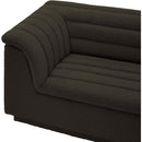 Meridian Cascade Brown Boucle Fabric Modular Sectional IMAGE 8