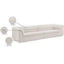  Manufacturer Color_Cream -- Cascade 118" Cream Boucle Fabric Upholstered Modular Sofa IMAGE 11
