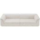  Manufacturer Color_Cream -- Cascade 118" Cream Boucle Fabric Upholstered Modular Sofa IMAGE 4
