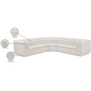  Manufacturer Color_Cream -- Cascade 148" Cream Boucle Fabric Upholstered 3 pc Modular Sectional IMAGE 14