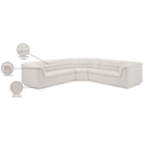 Meridian Cascade Cream Boucle Fabric Modular Sectional IMAGE 14