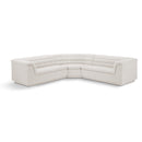  Manufacturer Color_Cream -- Cascade 148" Cream Boucle Fabric Upholstered 3 pc Modular Sectional IMAGE 1