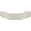  Manufacturer Color_Cream -- Cascade 148" Cream Boucle Fabric Upholstered 3 pc Modular Sectional IMAGE 3
