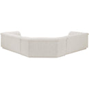 Meridian Cascade Cream Boucle Fabric Modular Sectional IMAGE 3