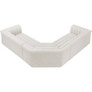  Manufacturer Color_Cream -- Cascade 148" Cream Boucle Fabric Upholstered 3 pc Modular Sectional IMAGE 5