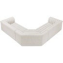 Meridian Cascade Cream Boucle Fabric Modular Sectional IMAGE 5