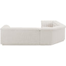  Manufacturer Color_Cream -- Cascade 148" Cream Boucle Fabric Upholstered 3 pc Modular Sectional IMAGE 7