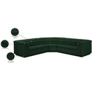  Manufacturer Color_Green -- Cascade 148" Green Boucle Fabric Upholstered 3 pc Modular Sectional IMAGE 14