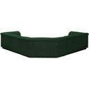 Meridian Cascade Green Boucle Fabric Modular Sectional IMAGE 3