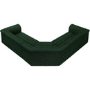  Manufacturer Color_Green -- Cascade 148" Green Boucle Fabric Upholstered 3 pc Modular Sectional IMAGE 5