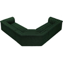 Meridian Cascade Green Boucle Fabric Modular Sectional IMAGE 5