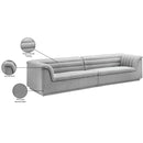  Manufacturer Color_Grey -- Cascade 118" Grey Boucle Fabric Upholstered Modular Sofa IMAGE 11