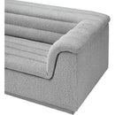 Meridian Cascade Grey Boucle Fabric Modular Sofa IMAGE 9