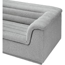 Manufacturer Color_Grey -- Cascade 148" Grey Boucle Fabric Upholstered 3 pc Modular Sectional IMAGE 10