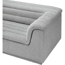 Meridian Cascade Grey Boucle Fabric Modular Sectional IMAGE 10