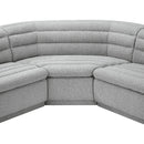  Manufacturer Color_Grey -- Cascade 148" Grey Boucle Fabric Upholstered 3 pc Modular Sectional IMAGE 11