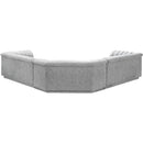  Manufacturer Color_Grey -- Cascade 148" Grey Boucle Fabric Upholstered 3 pc Modular Sectional IMAGE 3