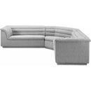  Manufacturer Color_Grey -- Cascade 148" Grey Boucle Fabric Upholstered 3 pc Modular Sectional IMAGE 6