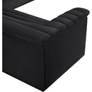  Manufacturer Color_Black -- Meridian Cascade Fabric 3 pc Sectional IMAGE 12