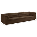  Manufacturer Color_Brown -- Cascade 118" Brown Velvet Upholstered Modular Sofa IMAGE 10