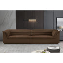  Manufacturer Color_Brown -- Cascade 118" Brown Velvet Upholstered Modular Sofa IMAGE 2