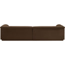 Meridian Cascade Brown Velvet Fabric Modular Sofa IMAGE 3