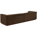  Manufacturer Color_Brown -- Cascade 118" Brown Velvet Upholstered Modular Sofa IMAGE 7