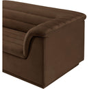  Manufacturer Color_Brown -- Cascade 118" Brown Velvet Upholstered Modular Sofa IMAGE 9