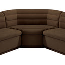  Manufacturer Color_Brown -- Cascade 148" Brown Velvet Upholstered 3 pc Modular Sectional IMAGE 11