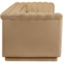 Meridian Cascade Camel Velvet Fabric Modular Sofa IMAGE 6