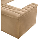 Manufacturer Color_Camel -- Cascade 148" Camel Velvet Upholstered 3 pc Modular Sectional IMAGE 12