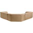  Manufacturer Color_Camel -- Cascade 148" Camel Velvet Upholstered 3 pc Modular Sectional IMAGE 3