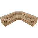  Manufacturer Color_Camel -- Cascade 148" Camel Velvet Upholstered 3 pc Modular Sectional IMAGE 4