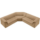 Meridian Cascade Camel Velvet Fabric Modular Sectional IMAGE 4