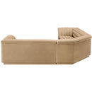  Manufacturer Color_Camel -- Cascade 148" Camel Velvet Upholstered 3 pc Modular Sectional IMAGE 8
