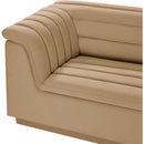  Manufacturer Color_Camel -- Cascade 148" Camel Velvet Upholstered 3 pc Modular Sectional IMAGE 9