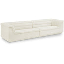 Meridian Cascade Cream Velvet Fabric Modular Sofa IMAGE 1