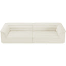  Manufacturer Color_Cream -- Cascade 118" Cream Velvet Upholstered Modular Sofa IMAGE 4